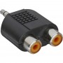 Adaptateur audio, InLine®, 3,5mm jack mâle à 2x Cinch Bu, Stéréo