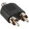 Adaptateur audio, InLine®, connecteur Cinch femelle à 2x connecteur Cinch