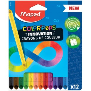 Maped Crayon de couleur COLOR'PEPS INFINITY, pochette de 12