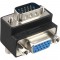 Adaptateur InLine® VGA 90 ° 15 broches mâle à femelle