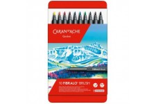 CARAN D'ACHE Feutre FIBRALO Brush, étui métal de 15