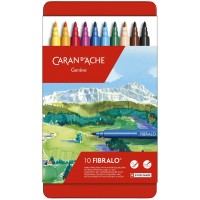 CARAN D'ACHE Feutre FIBRALO, boîte métal de 10