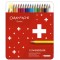 CARAN D'ACHE Crayons de couleur Swisscolor, étui métal de 18