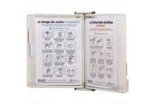 tarifold Kit mural antibactérien STERIFOLD, A4, gris/blanc