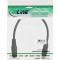 Câble adaptateur audio InLine® 3,5 mm Stéréo femelle à femelle, dont la bande de roulement est 0,2 m