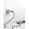 Câble Textile USB-C™ vers USB-C™ avec Fiches Métalliques (Gris Sidéral/Argent), 90°, 1 m