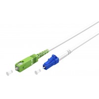 Câble à Fibre Optique (FTTH), Singlemode (OS2) White, blanc (Simplex), 1 m