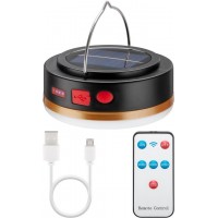 Lampe de Camping Solaire à LED avec Télécommande IR