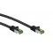 Câble Patch RJ45 avec Câble Brut CAT 8.1 S/FTP, AWG 26, noir