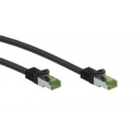 Câble Patch RJ45 avec Câble Brut CAT 8.1 S/FTP, AWG 26, noir