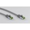 Câble Patch RJ45 avec Câble Brut CAT 8.1 S/FTP, AWG 26, Gris