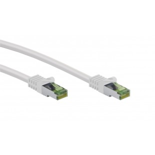 Câble Patch RJ45 avec Câble Brut CAT 8.1 S/FTP, AWG 26, blanc