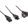 InLine® Power Y-Cable CEE7 / 7 mâle coudé vers C13 et C5 mâle 2m