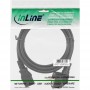 Câble d'alimentation, InLine®, Schutzkontakt coudé sur 3 broches IEC C13, noir, H05VV-F, 3x0,75mm², 1,0m