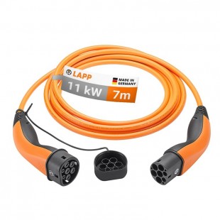 Type 2 Câble de Recharge, jusqu'à 11 kW, 7 m, orange