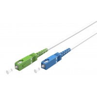 Câble à Fibre Optique (FTTH), Singlemode (OS2) White, blanc (Simplex), 0,5 m