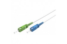 Câble à Fibre Optique (FTTH), Singlemode (OS2) White, blanc (Simplex), 25 m