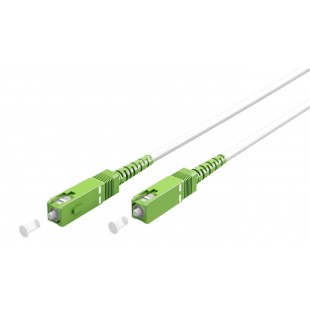 Câble à Fibre Optique (FTTH), Singlemode (OS2) White, blanc (Simplex), 2 m