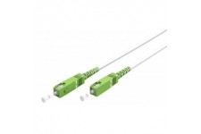 Câble à Fibre Optique (FTTH), Singlemode (OS2) White, blanc (Simplex), 2 m