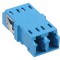 Adaptateur de fibre optique InLine® duplex pour manchon en céramique LC / LC SM bleu