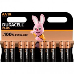 Duracell Battery Alkaline, AA, LR06, 1.5V Extra Life, Blister (10-Pack)