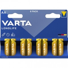 Varta Battery Alkaline, Mignon, AA, LR06, 1.5V Longlife, Blister (8-Pack)