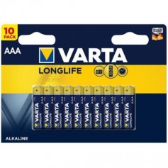 Varta Battery Alkaline, Micro, AAA, LR03, 1.5V Longlife, Blister (10-Pack)