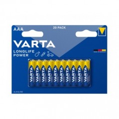 Varta Battery Alkaline, Micro, AAA, LR03, 1.5V Longlife Power (20-Pack)