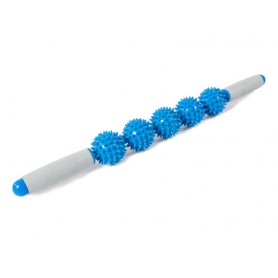 Bâton de massage avec 5 boules (Bleu)