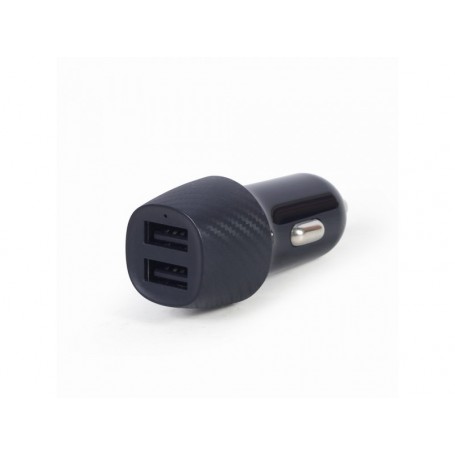 Gembird 2-port USB car charger, 4.8 A, black - TA-U2C48A-CAR-01