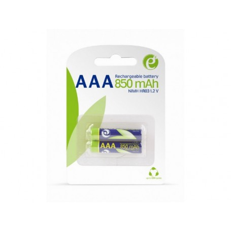 EnerGenie Ni-MH Batterie AAA rechargeable, 850mAh, sous blister emballé par 2 - EG-BA-AAA8R-01
