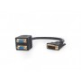CableXpert DVI-I vers 2x câble répartiteur VGA 0,3 m noir A-DVI-2VGA-01