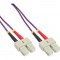 Câble duplex optique en fibres InLine® SC / SC 50 / 125µm OM4 0.5m