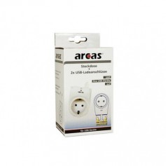 Arcas Prise secteur + 2 x ports USB max. 2100mA