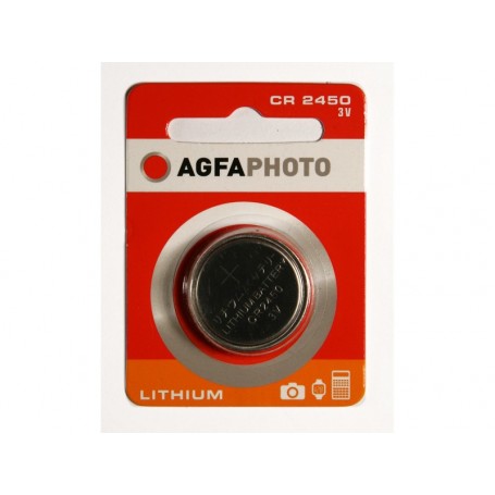 AGFAPHOTO Batterie Lithium Knopfzelle CR2450 3V Blister (1-Pack) 150-803449