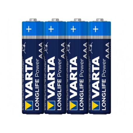 Batterie Varta Alk. Micro AAA LR03 1.5V Longlife Power Shrink. (4-Pack)