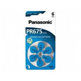 Panasonic Zinc Air 675 1.4V (pack de 6 piles) appareil auditif PR-675/6LB