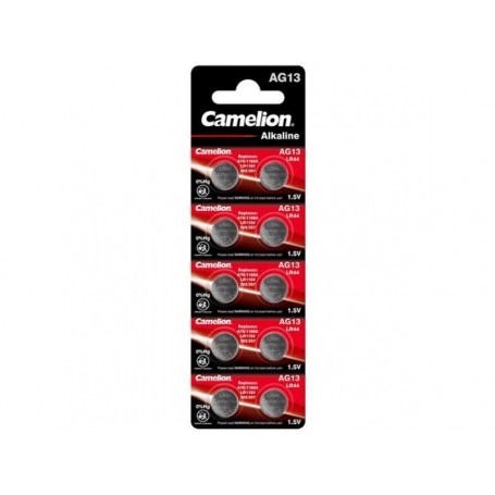 Pack de 10 piles Camelion Alcaline AG13 0% Mercury/Hg