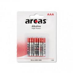 Pack de 4 piles Alcaline Micro AAA Arcas