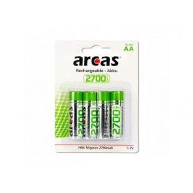 Pack de 4 piles Arcas AA Mignon 2700mAH