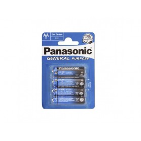 Panasonic Pack de 4 piles General R6 Mignon AA - Bleu