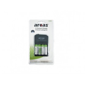 Chargeur universel Arcas ARC-2009 avec 4 accus AA 2700