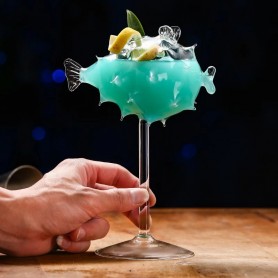 Verre à Cocktail en forme de poisson à l'unité