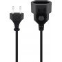Rallonge Europlug, 2 m, noir 2 m
