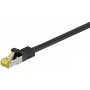 RJ45 Câble Patch, CAT 6A S/FTP (PiMF), 500 MHz, avec CAT 7 Câble Brut, noir 3 m