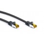 RJ45 Câble Patch, CAT 6A S/FTP (PiMF), 500 MHz, avec CAT 7 Câble Brut, noir 3 m