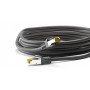 RJ45 Câble Patch, CAT 6A S/FTP (PiMF), 500 MHz, avec CAT 7 Câble Brut, noir 3 m