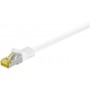 RJ45 Câble Patch, CAT 6A S/FTP (PiMF), 500 MHz, avec CAT 7 Câble Brut, blanc 5 m
