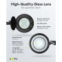 Lampe Loupe à LED avec Pince, 10 W, noir