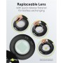 Lampe Loupe à LED avec Pince, 10 W, noir